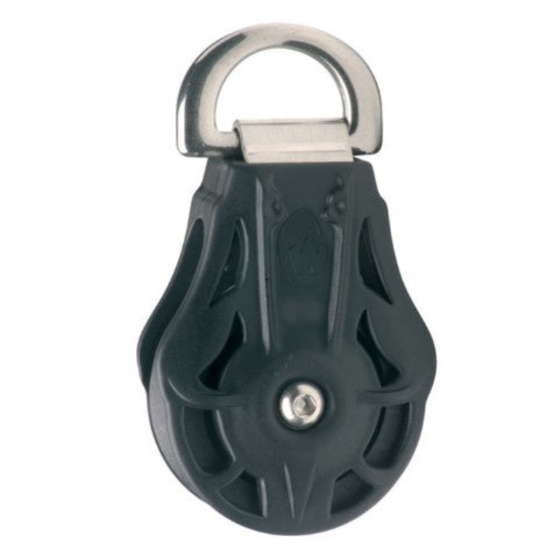 SINGLE BALL BEARING BLOCK – SHEAVE 55 – WEBBING D-RING