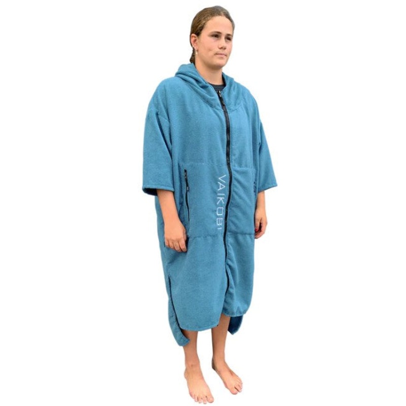 VAIKOBI FULL ZIP HOODED TOWEL – OCEAN BLUE