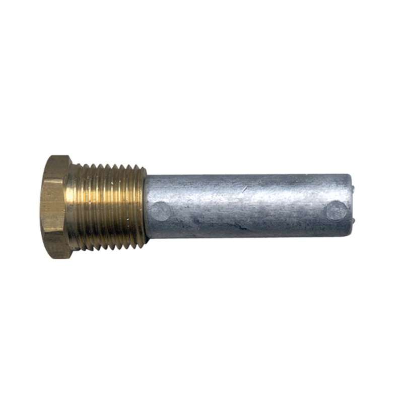 ZINC PENCIL ANODE WITH BRASS PLUG 51MM X 19MM