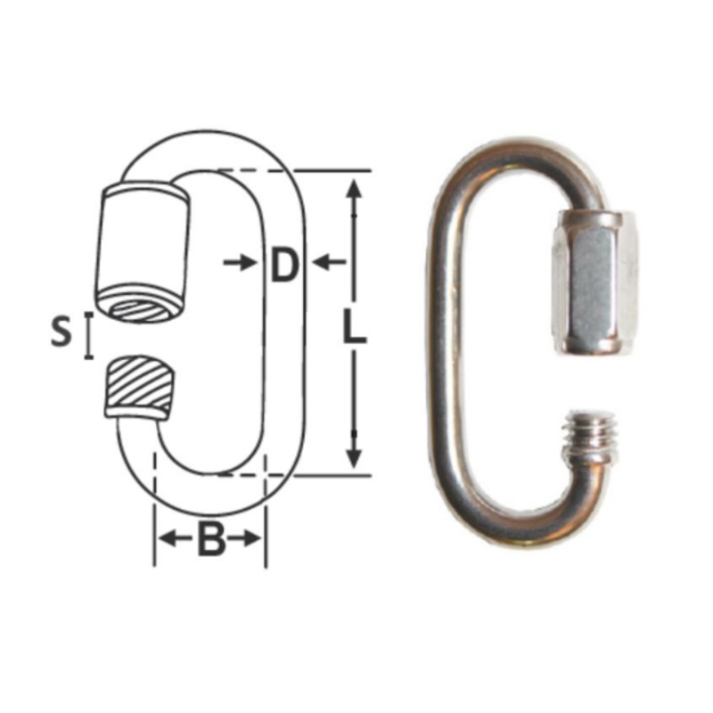 316G STAINLESS QUICKLINK – 5MM X 39MM