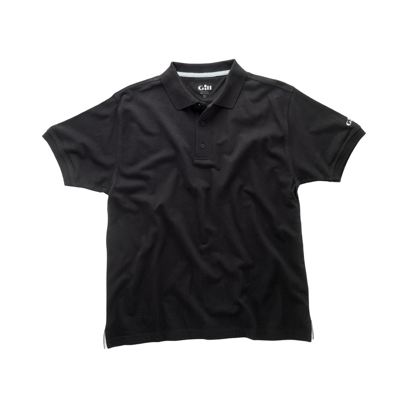 GILL COTTON MEN’S POLO – BLACK – SIZE SMALL