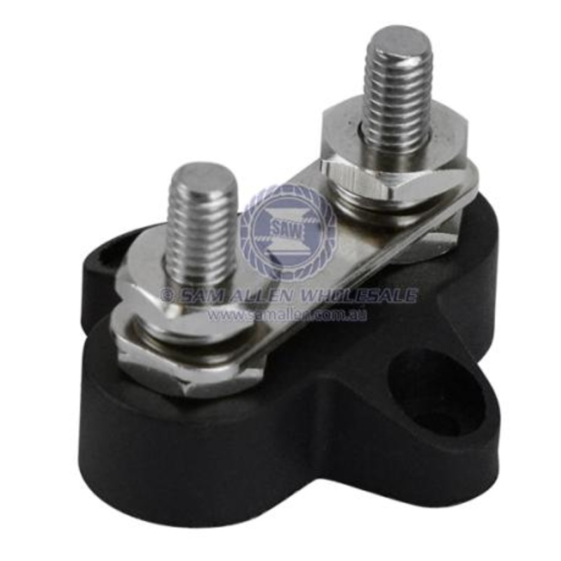 HEAVY DUTY TERMINAL STUDS M6 NEGATIVE DUAL WITH LINK