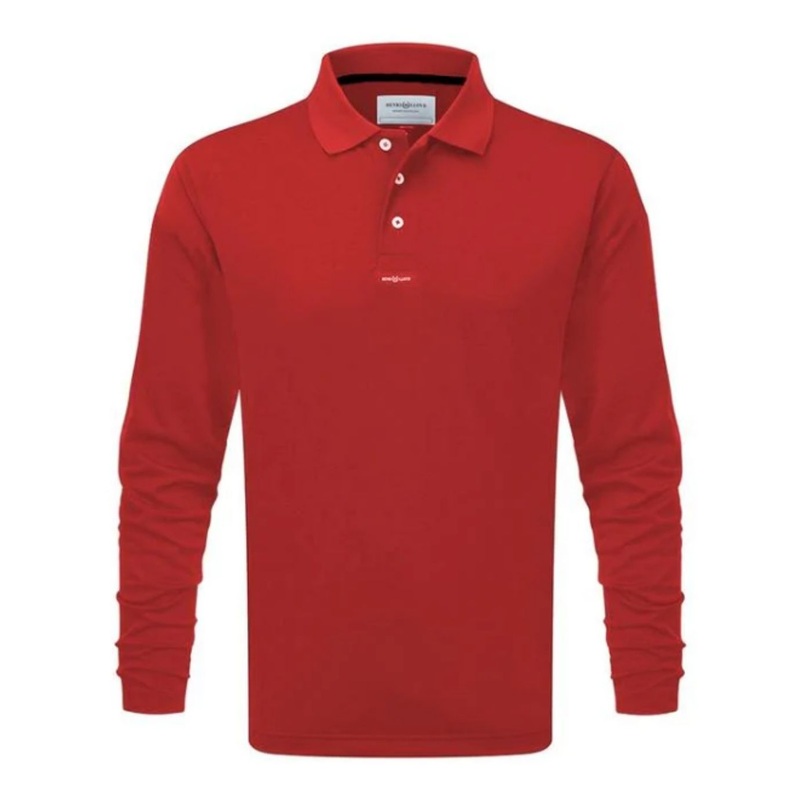 Henri Lloyd Fast Dri Polo –  Long Sleeve – Red- ONLY SIZE XS  LEFT – DISCONTINUED STYLE – LAST STOCK
