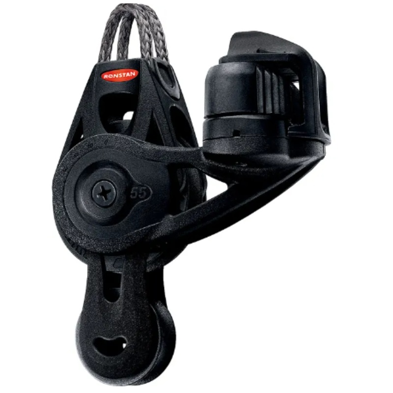 RONSTAN SERIES 55 BB ORBIT FIDDLE BLOCK WITH CAM CLEAT AND DYNEEMA LINK HEAD