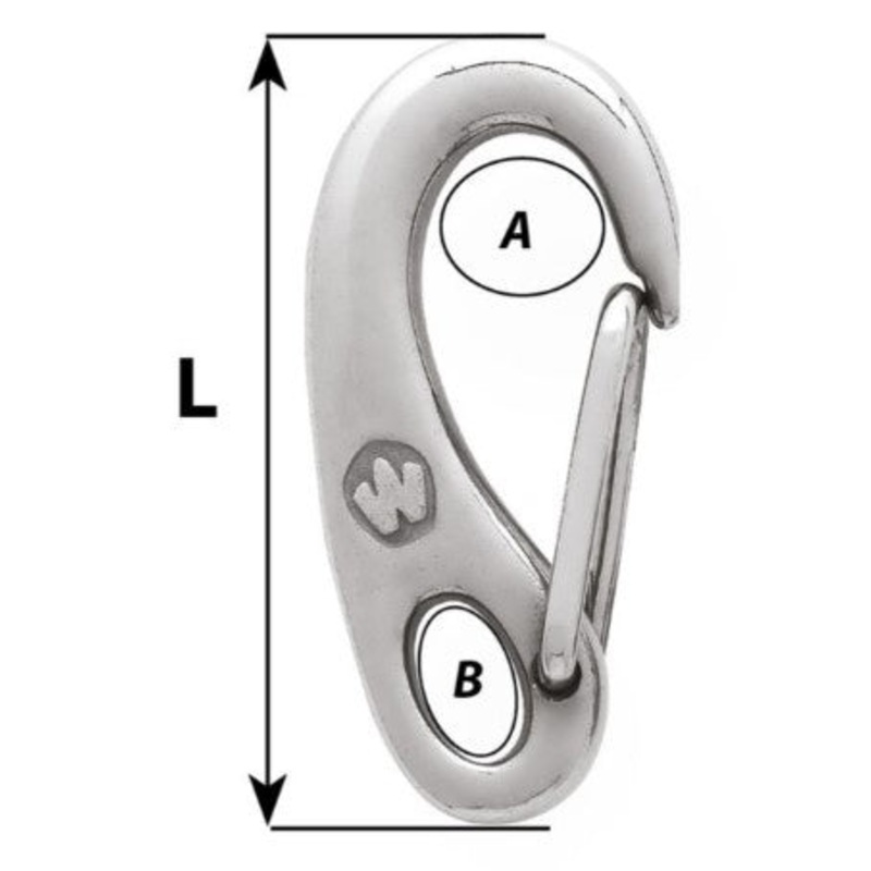 WICHARD SAFETY SNAP HOOK – LENGTH 75MM
