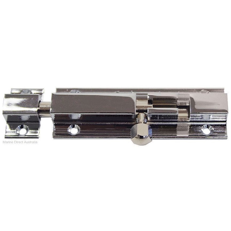 CHROME PLATED BRASS BARREL BOLT – 75MM