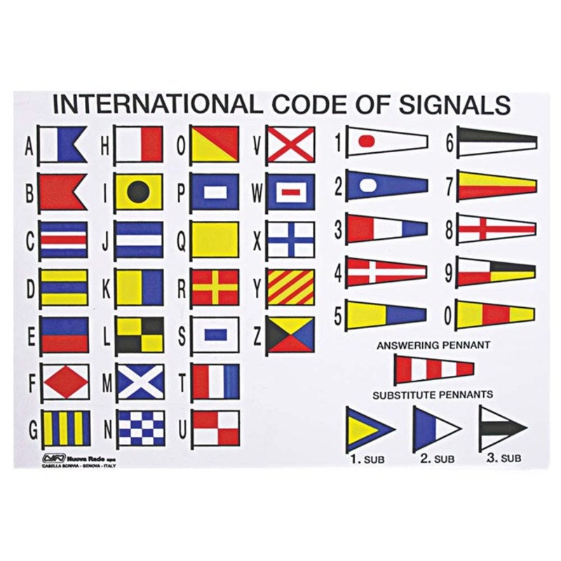 INTERNATIONAL CODE FLAGS STICKER