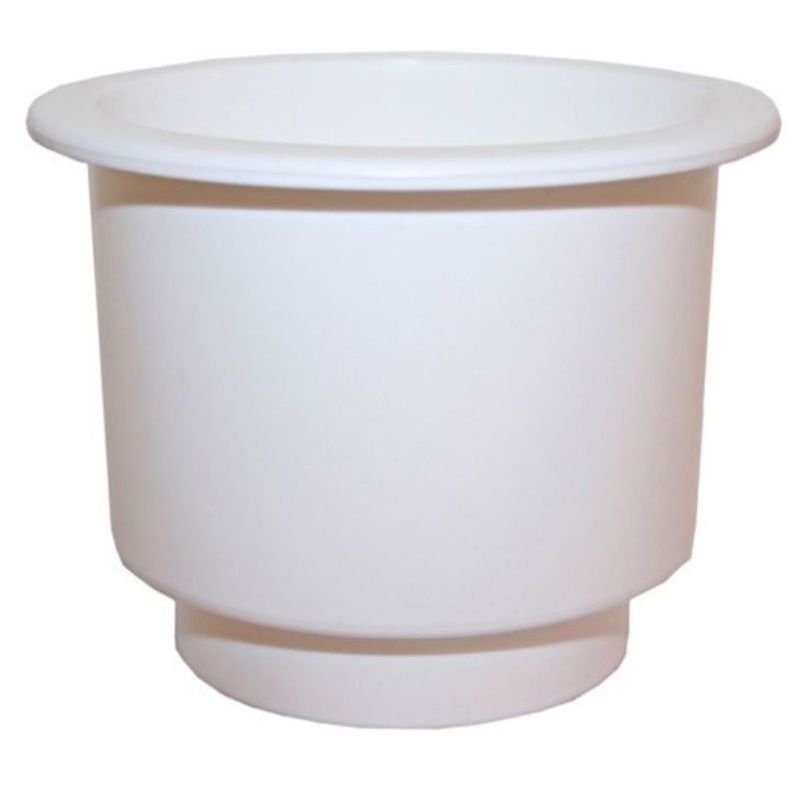 RECESSED DRINK HOLDER – WHITE – LARGE SIZE – PLASTIC