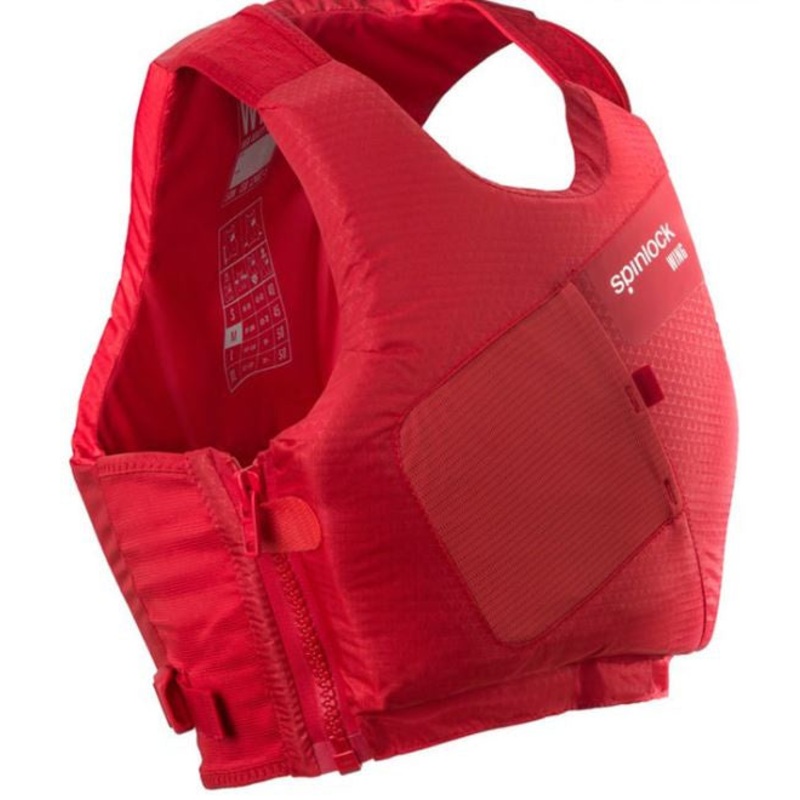SPINLOCK WING SIDE ZIP PFD 50N – MERCURY RED