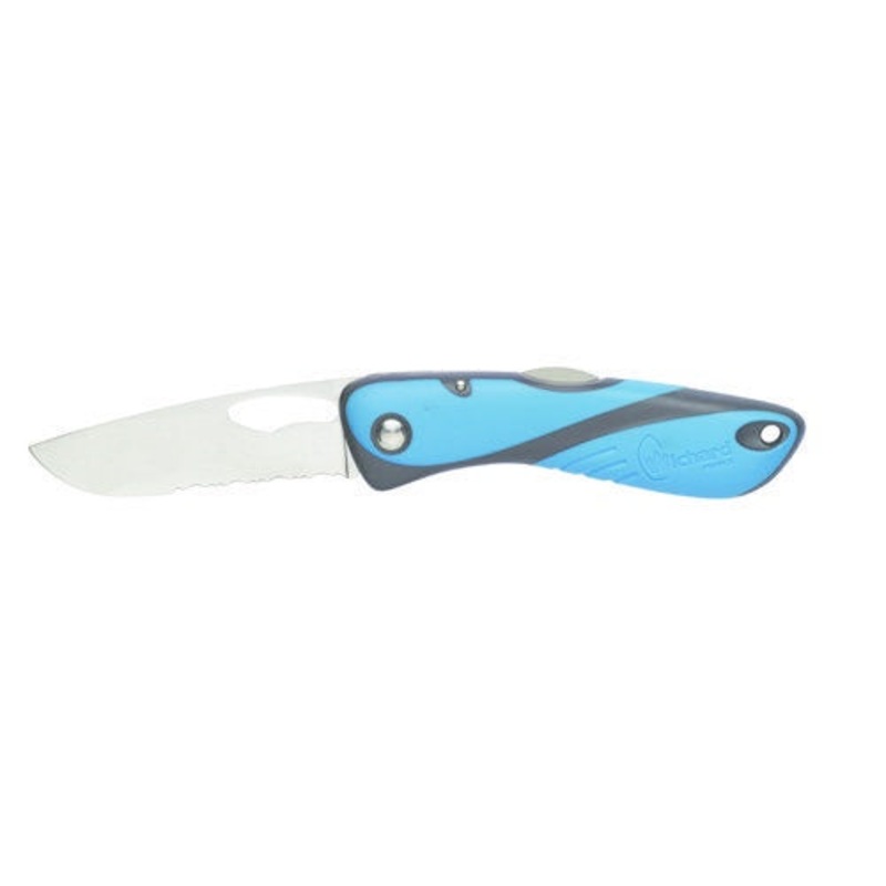 WICHARD OFFSHORE KNIFE – SINGLE SERRATED BLADE – BLUE / BLACK