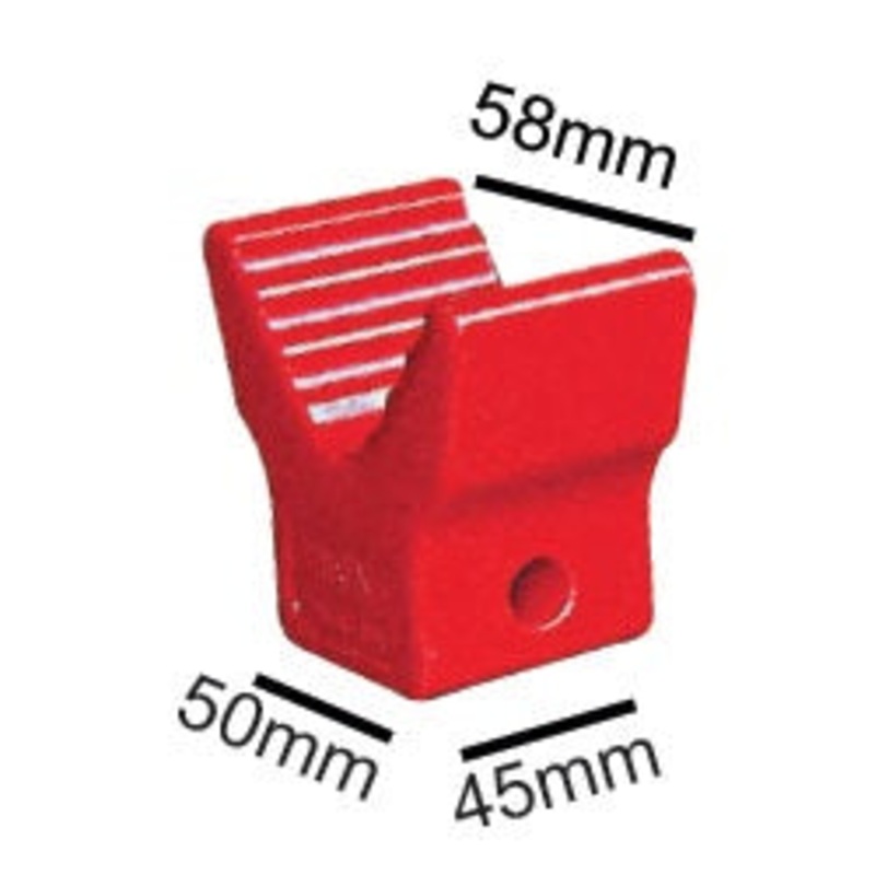 91410-134 2 POLY V BLOCK RED