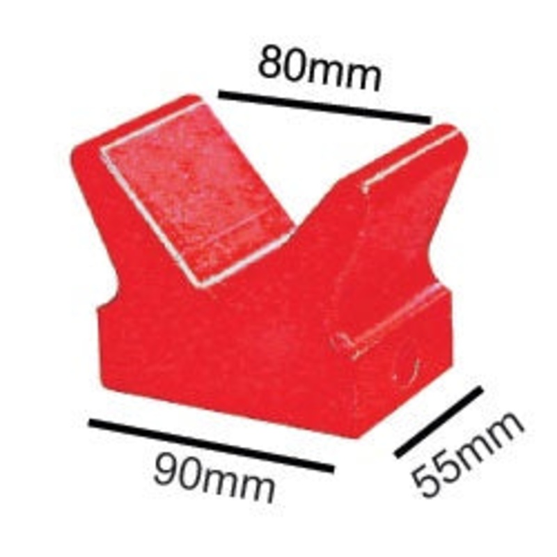 91412 4 POLY V BLOCK RED
