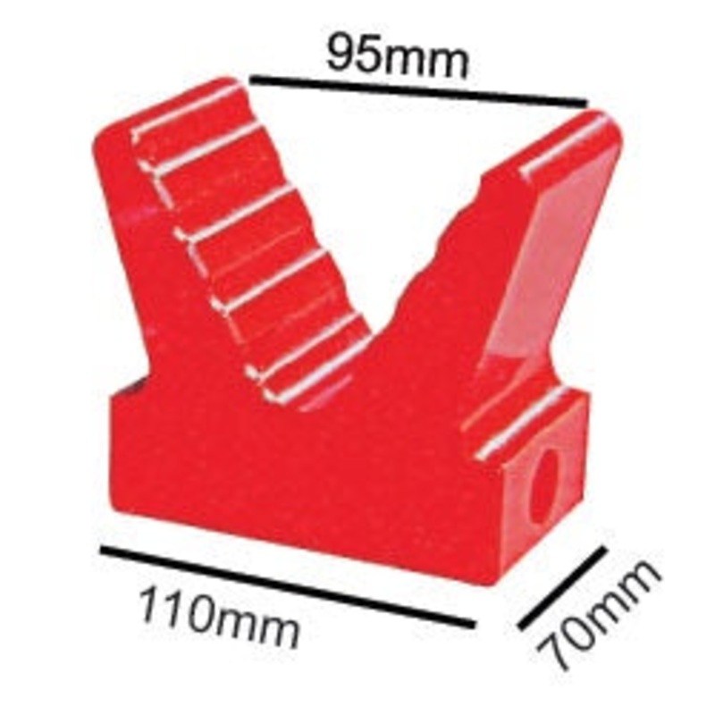 91413 5 POLY V BLOCK RED