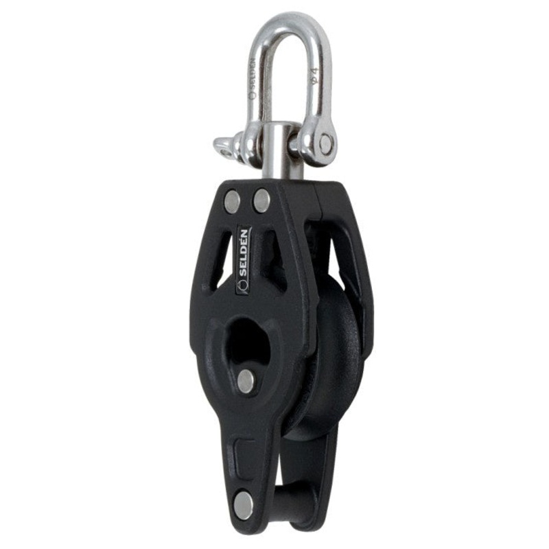 SELDEN  SINGLE BLOCK, BBB30 WITH BECKET – SWIVEL SHACKLE
