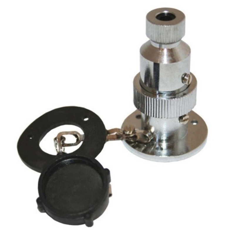 POWER PLUG – CHROME PLATED BRASS – 12 OR 24 VOLTS – TWO PIN COMPLETE
