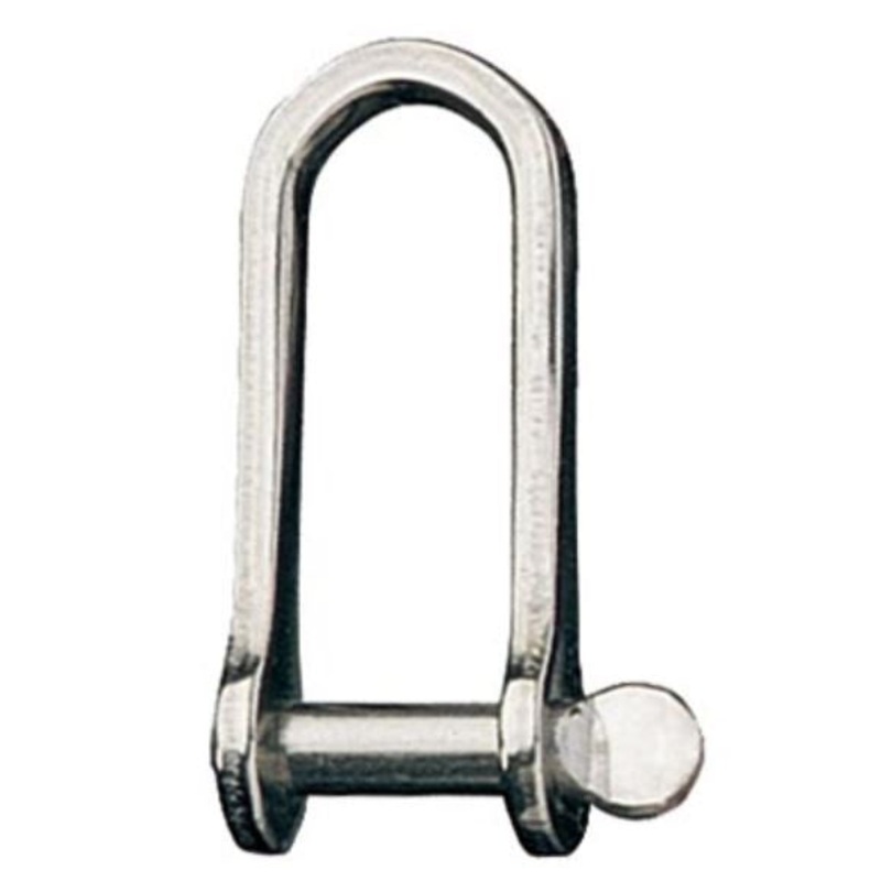 RONSTAN LONG D SHACKLE, PIN 1/4 IN: L:43MM,W:14MM