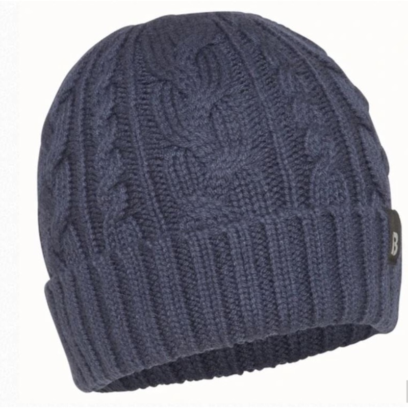 BURKE CABLE KNIT BEANIE – NAVY