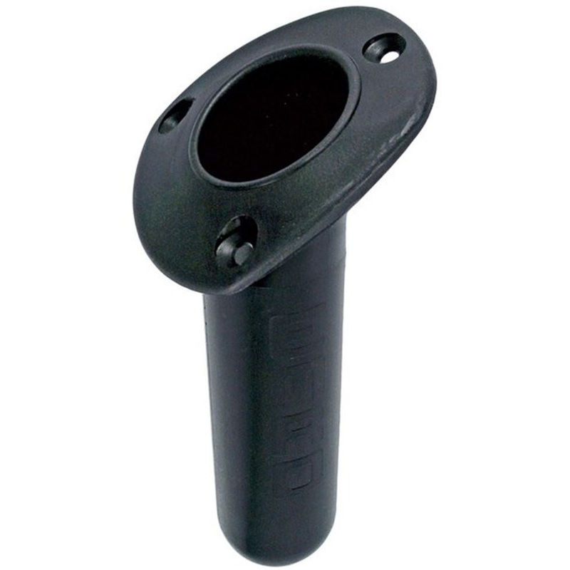 ROD HOLDER – LARGE PLASTIC OVAL HEAD – BLACK