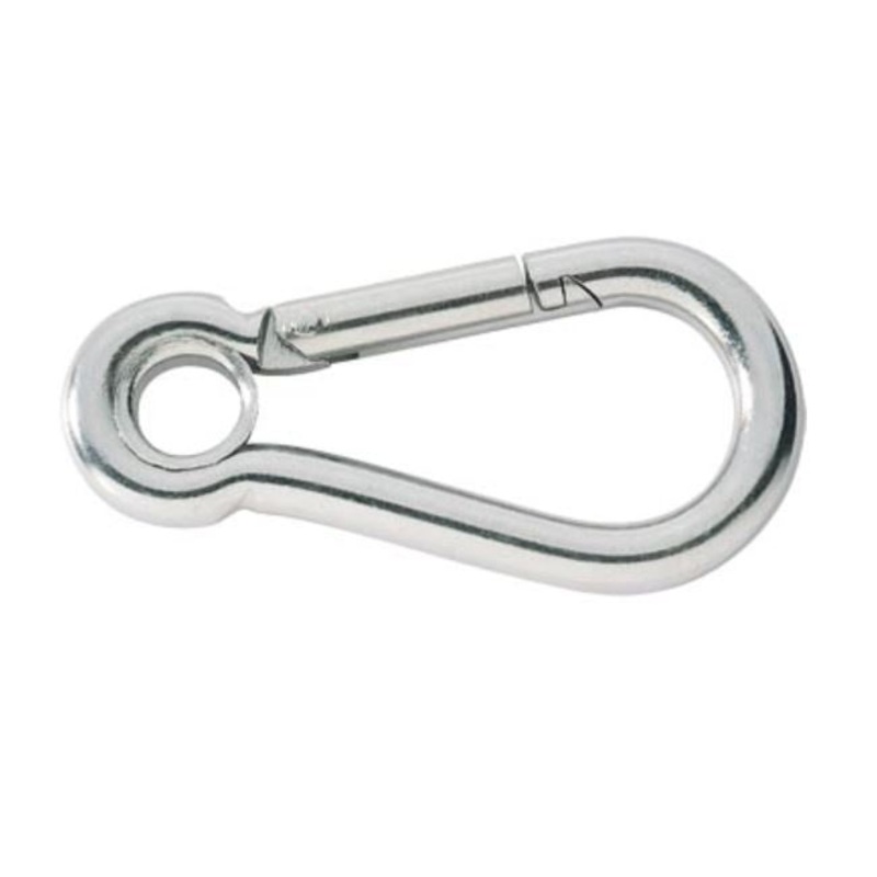RONSTAN SPRING HOOK (CARBINE) EYELET 80MM