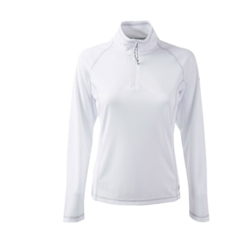 Gill Women’s UVTec 1/4 Zip L/S Polo – WHITE – DISCONTINUED STYLE – ONLY SIZE 16 LEFT