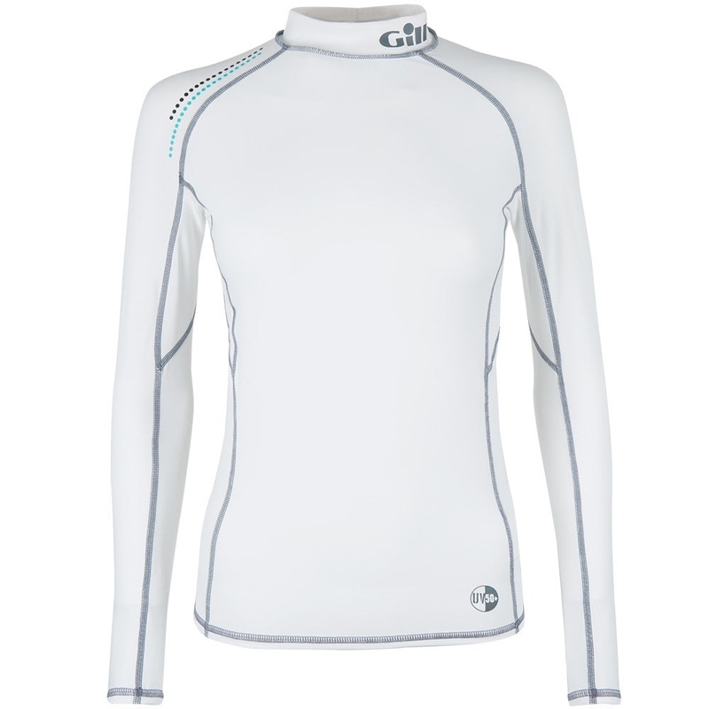GILL WOMENS PRO RASH VEST – LONG SLEEVE WHITE