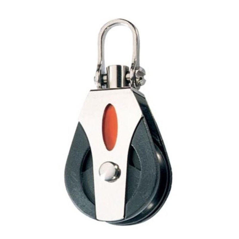 RONSTAN S30 SINGLE BALL BEARING BLOCK, SWIVEL SHACKLE HEAD
