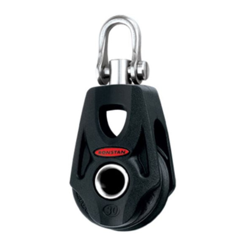 RONSTAN SERIES30 BB SWIVEL SHACKLE HEAD BLOCK WITH BECKET OPTION