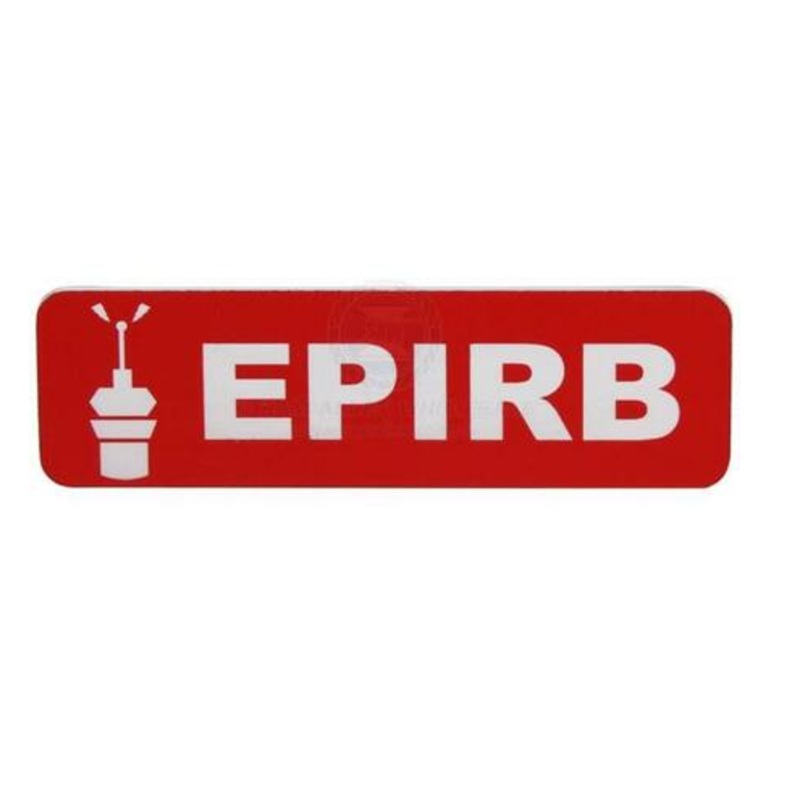 SAM ALLEN SAFETY LABEL – EPIRB 100MM X 30MM 3M ADHESIVE