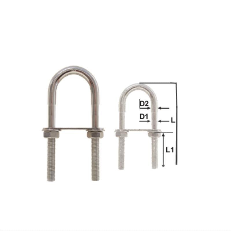 U BOLT S/S STEP 10 X 90MM
