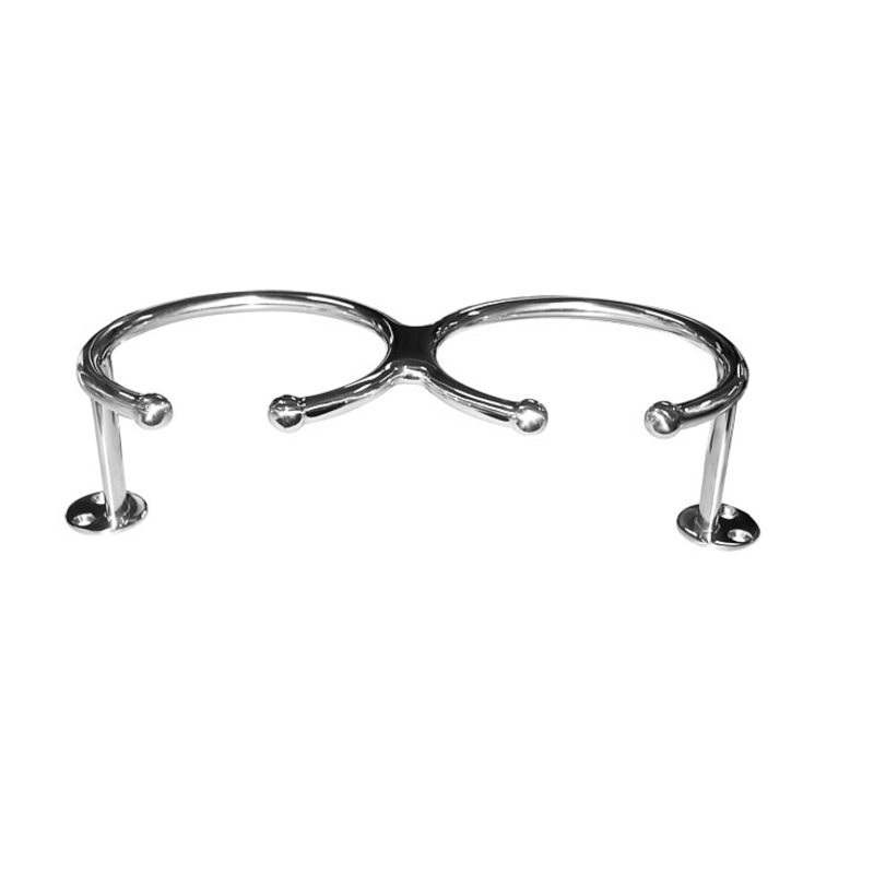 316 STAINLESS STEEL DOUBLE CUP HOLDER SURFACE MOUNT