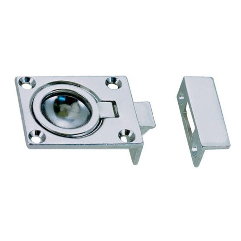 PERKO CHROME PLATED FLUSH RING CATCH –  57X35MM