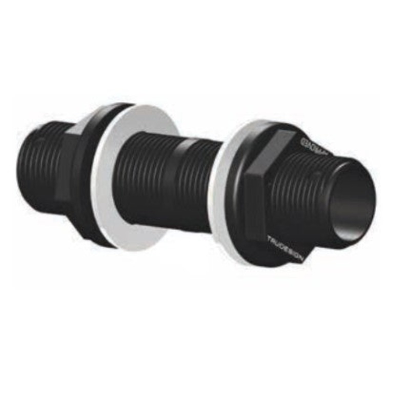 TRUDESIGN THRU BULKHEAD – THREADED TUBE 1 1/2 BSP – BLACK