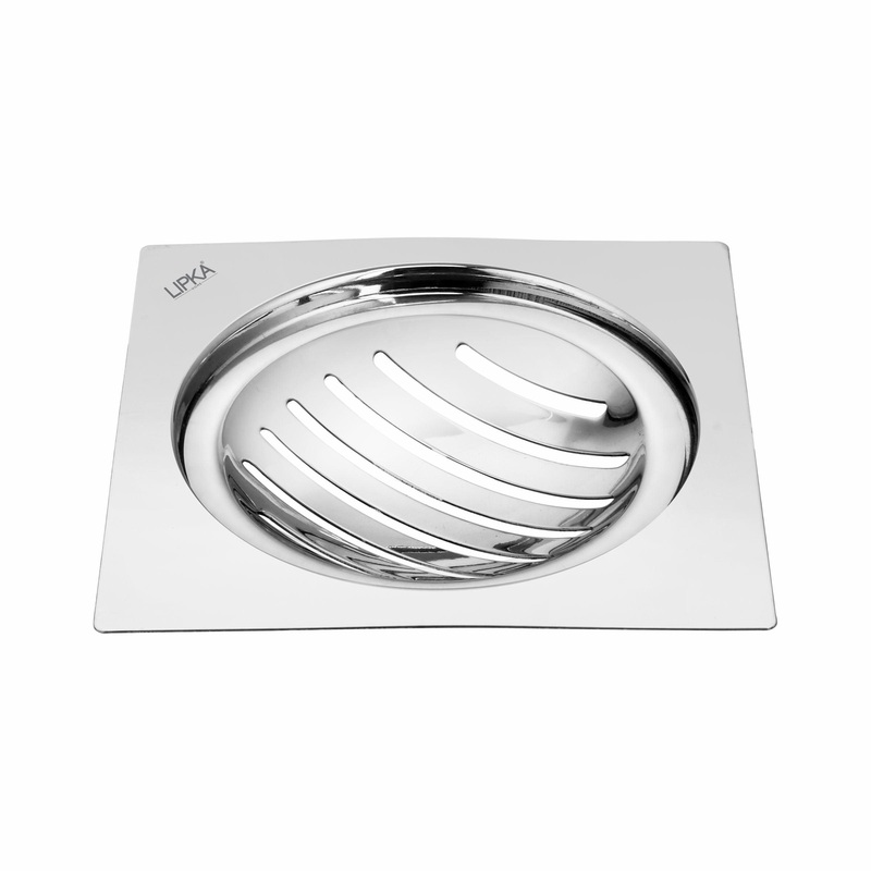 Eon Square Flat Cut Floor Drain with Classic Jali (5 x 5 Inches) – LIPKA