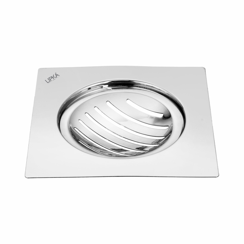 Eon Square Flat Cut Floor Drain with Classic Jali (6 x 6 Inches) – LIPKA