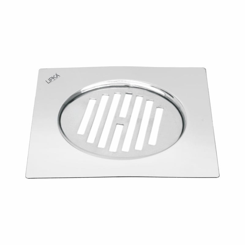 Eon Square Flat Cut Floor Drain with Golden Classic Jali (6 x 6 Inches) – LIPKA