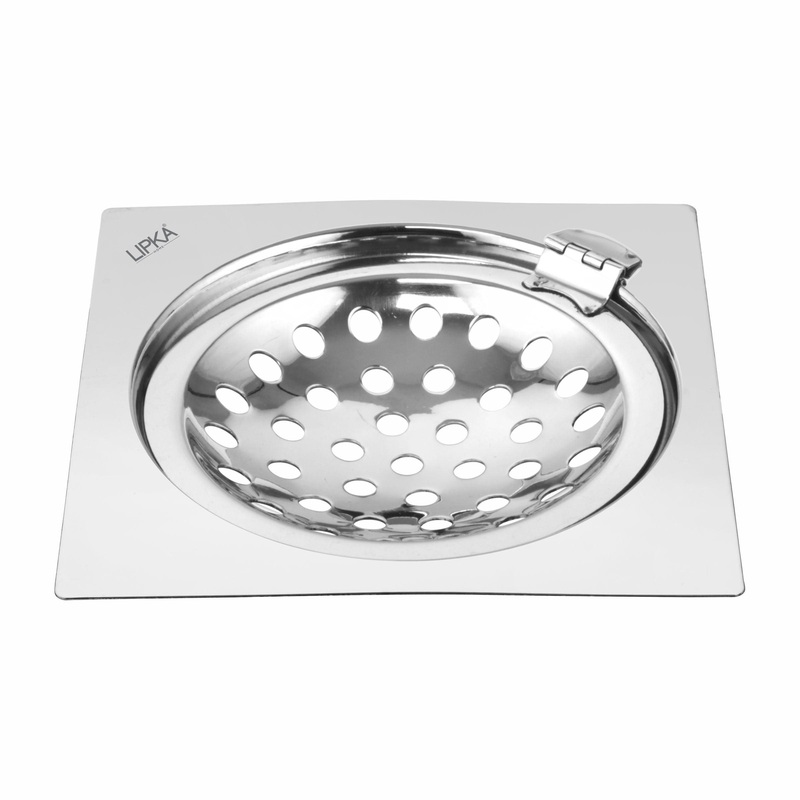 Eon Square Flat Cut Floor Drain with Hinge (5 x 5 Inches) – LIPKA