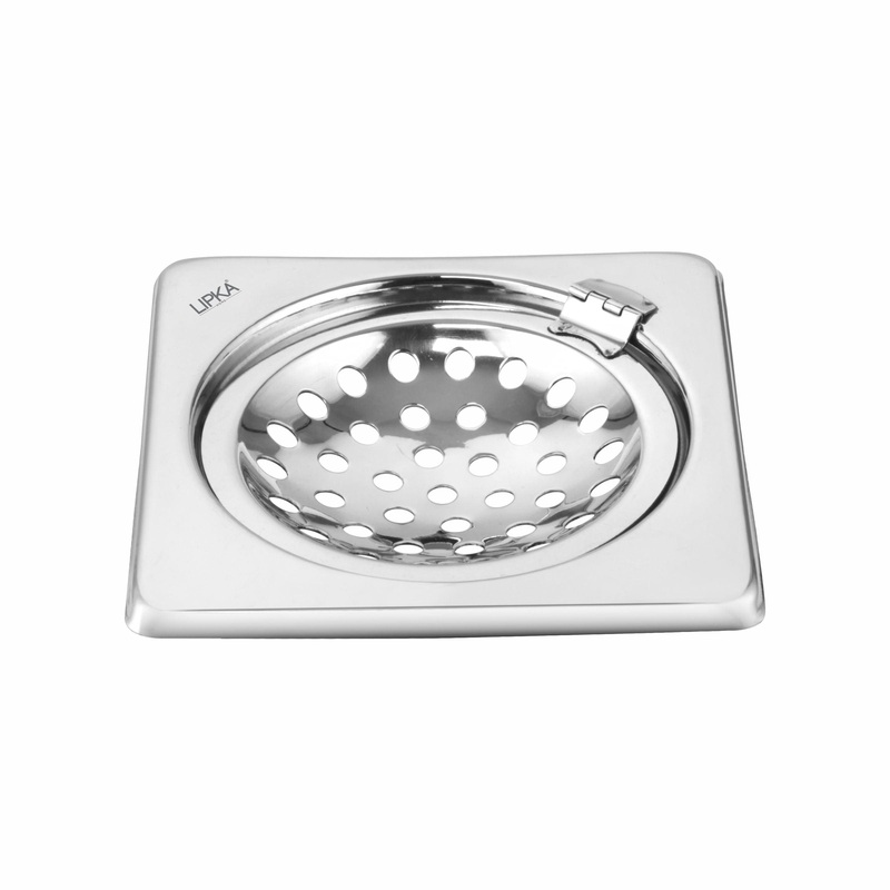 Eon Square Floor Drain with Hinge  (5 x 5 Inches) – LIPKA