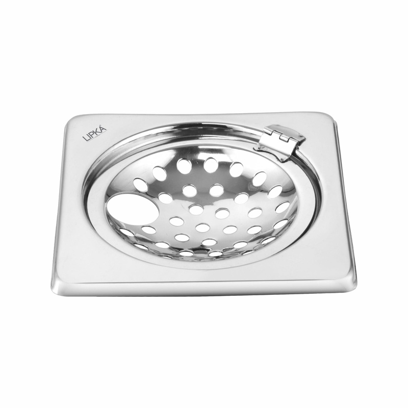 Eon Square Floor Drain with Hinge and Hole (5 x 5 Inches) – LIPKA