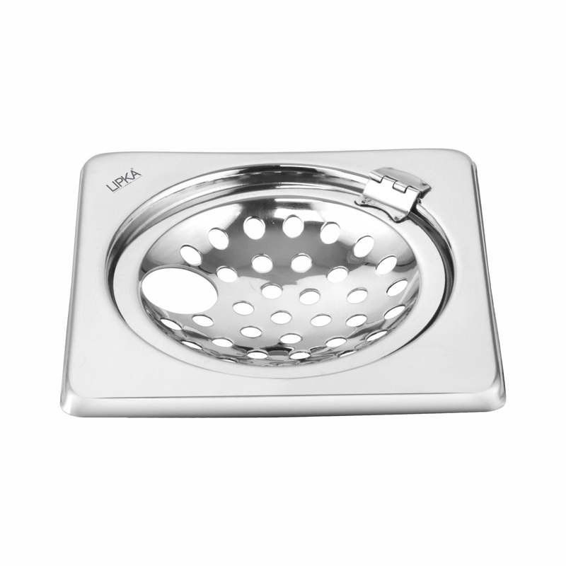 Eon Square Floor Drain with Hinge and Hole  (6 x 6 Inches) – LIPKA