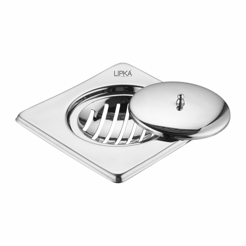 Saturn Square Floor Drain with Classic Jali  (6 x 6 Inches) – LIPKA