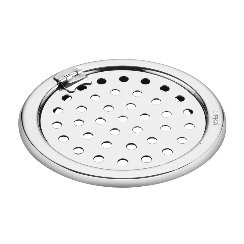 Eon Round Floor Drain with Plain Jali & Hinge (5 inches) – LIPKA