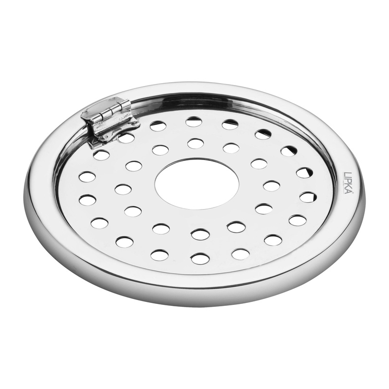 Eon Round Floor Drain with Plain Jali, Hinge & Hole (5 inches) – LIPKA