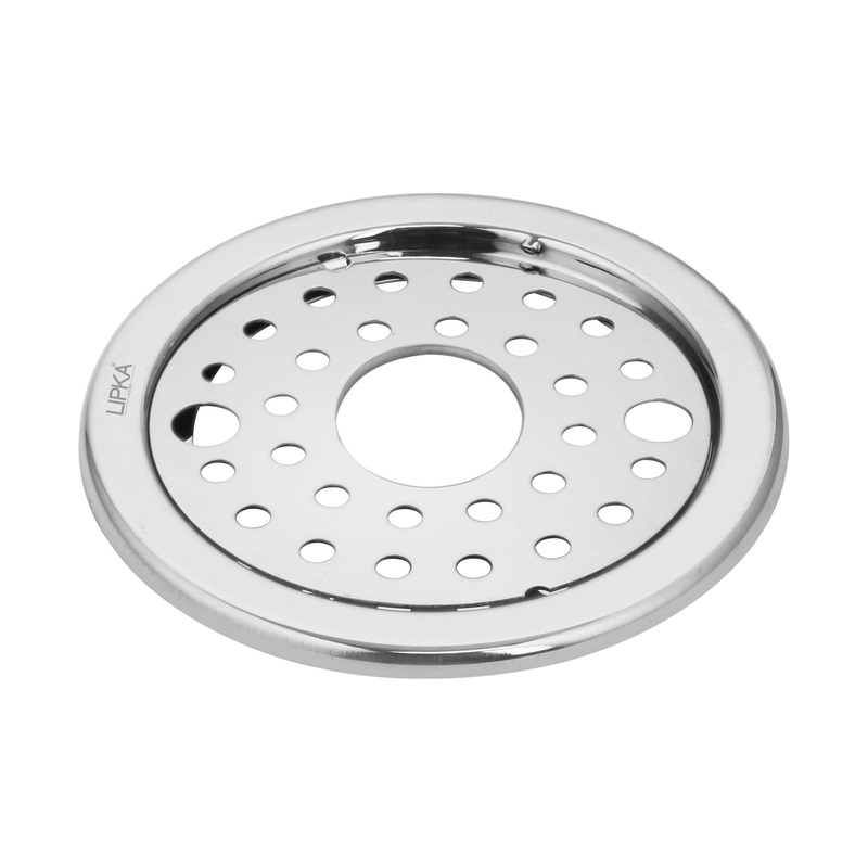 Eon Round Floor Drain with Plain Jali, Lock & Hole (5 inches) – LIPKA