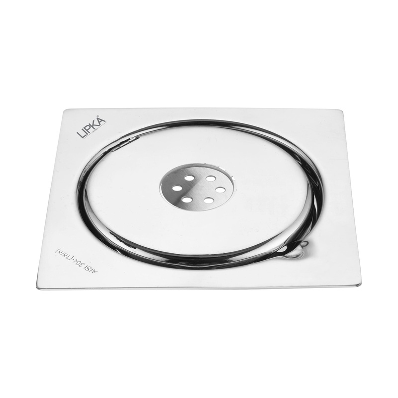 Gemini Square Floor Drain with Jali and Hole (5.5 x 5.5 Inches) with Hole – LIPKA