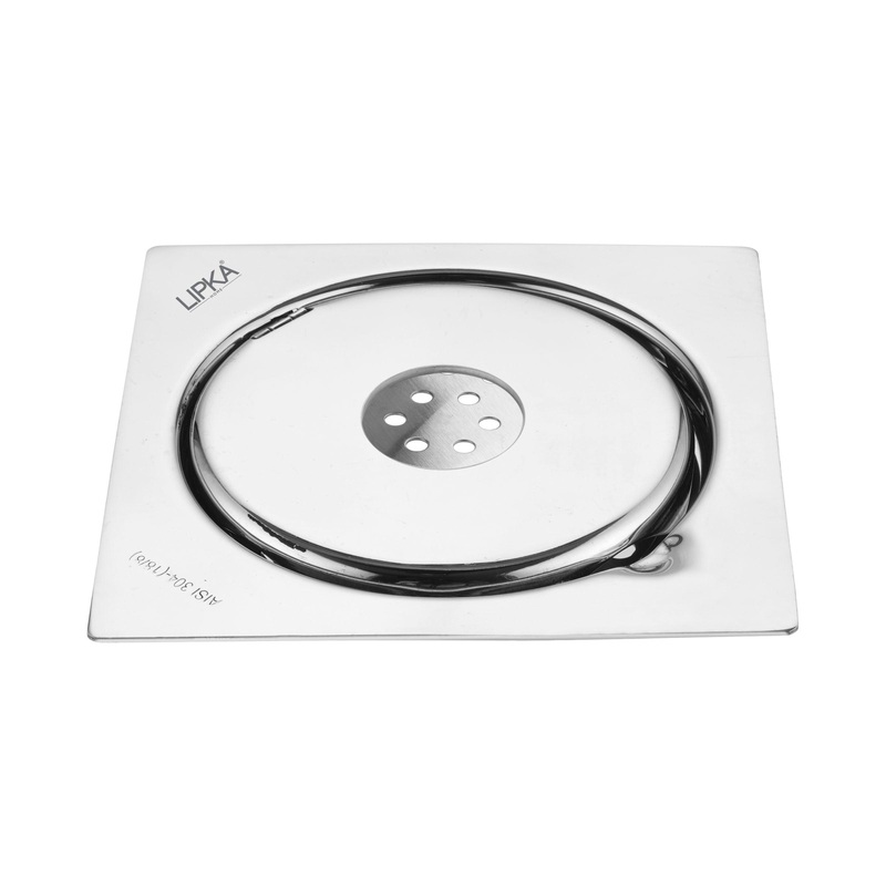 Gemini Square Floor Drain with Jali and Hole (5 x 5 Inches) with Hole – LIPKA