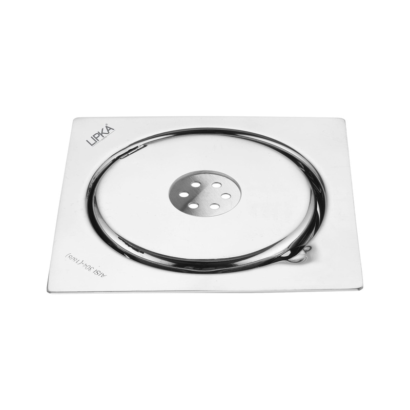 Gemini Square Floor Drain with Jali and Hole (6 x 6 Inches) with Hole – LIPKA