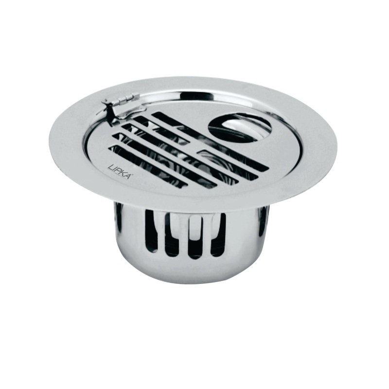 Golden Classic Jali Round Flat Cut Floor Drain (5 Inches) with Hinge, Hole and Cockroach Trap – LIPKA