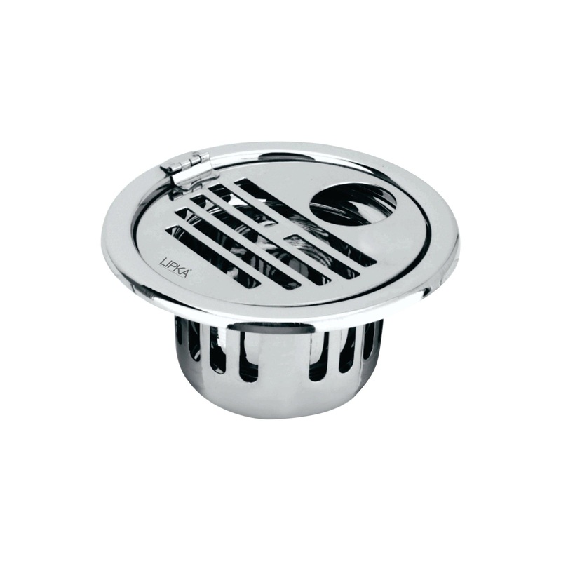 Golden Classic Jali Round Floor Drain (5 Inches) with Hinge, Hole and Cockroach Trap – LIPKA