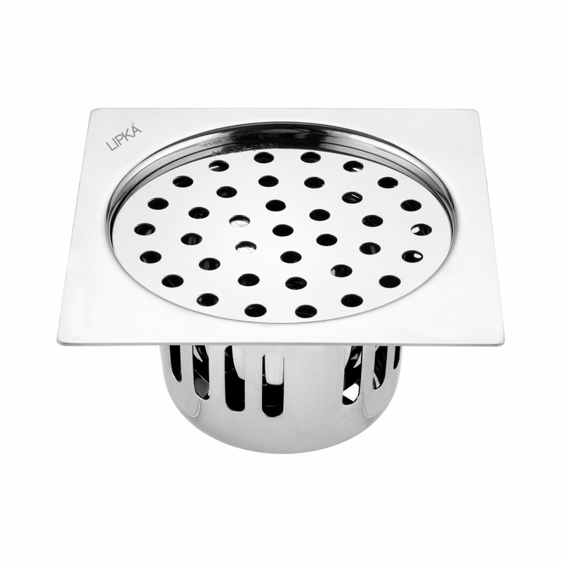 Square Flat Cut Floor Drain (5.5 x 5.5 Inches) with Cockroach Trap – LIPKA