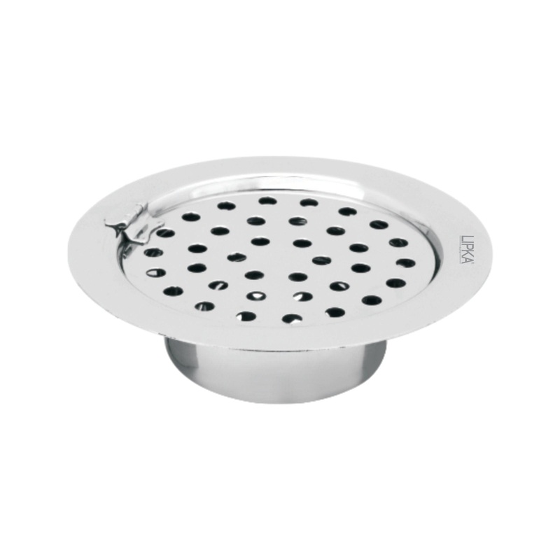Super Sleek Round Flat Cut Floor Drain (5 Inches) with Hinge and Cockroach Trap – LIPKA